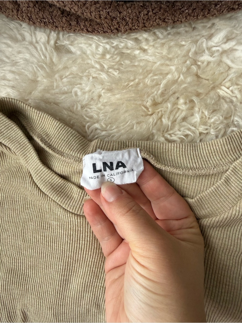 LNA Raya Ribbed Long Sleeve Top - Picture 4 of 6